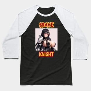 Brave Knight Anime Girl Baseball T-Shirt